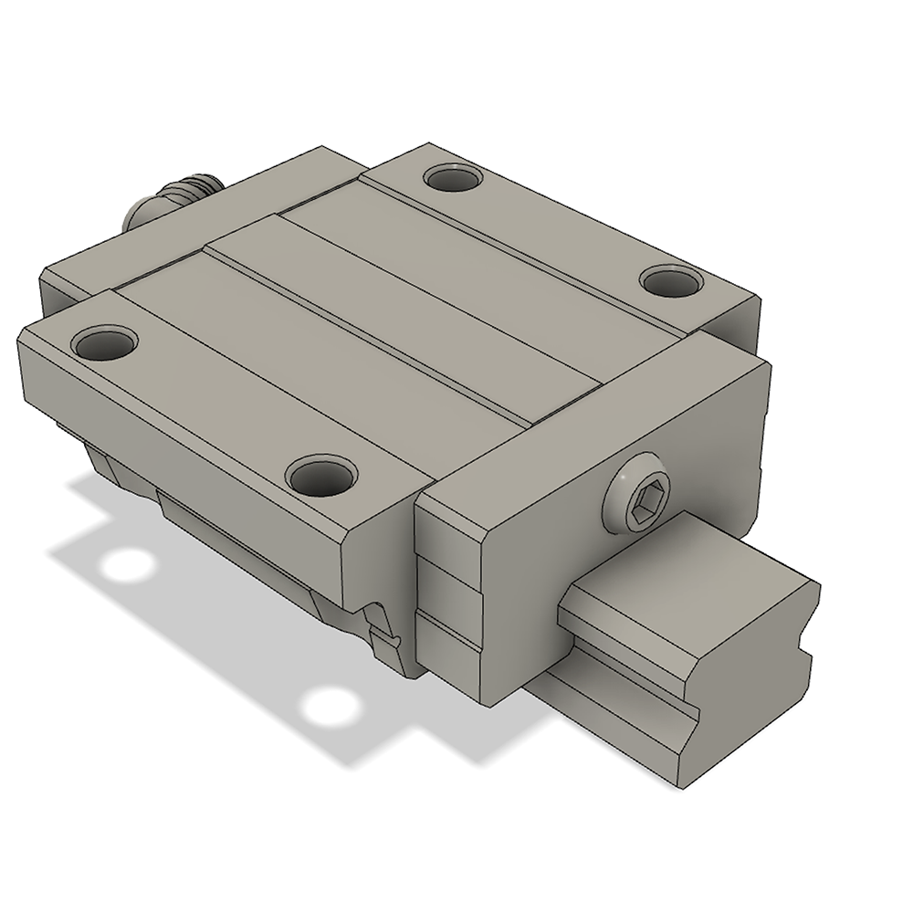LSD20BK-F2N-N-D-M6 AIRTAC LOW PROFILE RAIL BEARING LSD 20MM SERIES, NORMAL ACCURACY WITH NO PRELOAD (D) STANDARD, BOTTOM MOUNTING FLANGE - NORMAL BODY